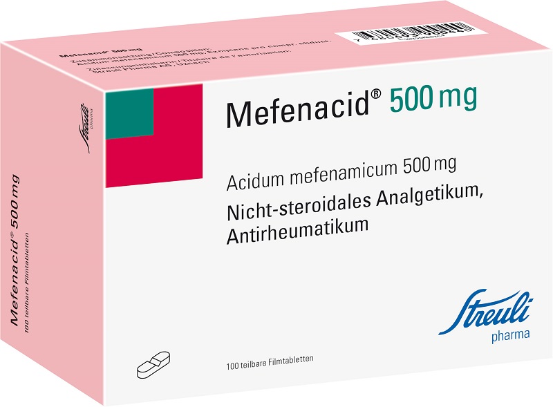 Comprimés pelliculés de méfénacide 500 mg
