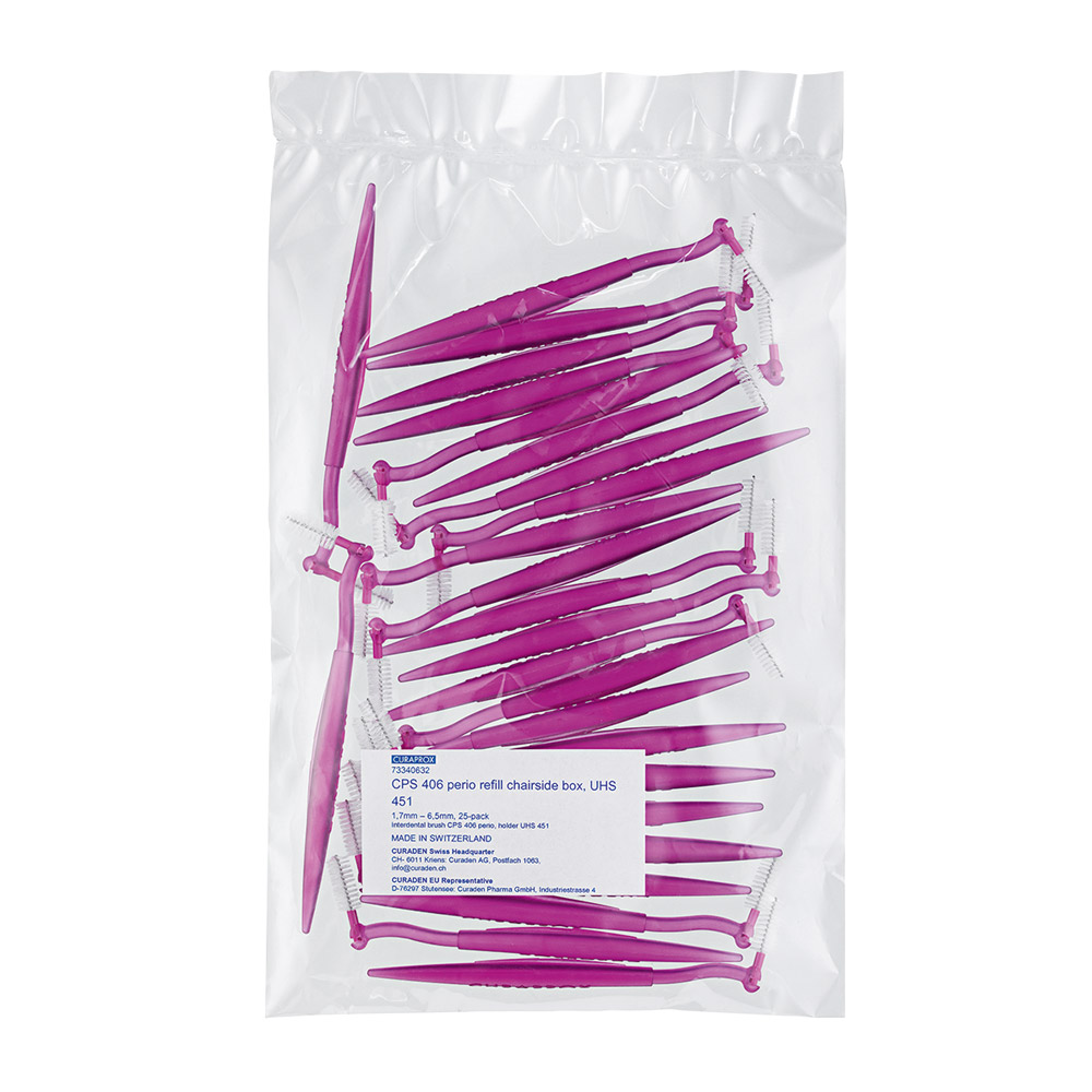 Curaprox brosses CPS 406 roses avec UHS, 25 pièces