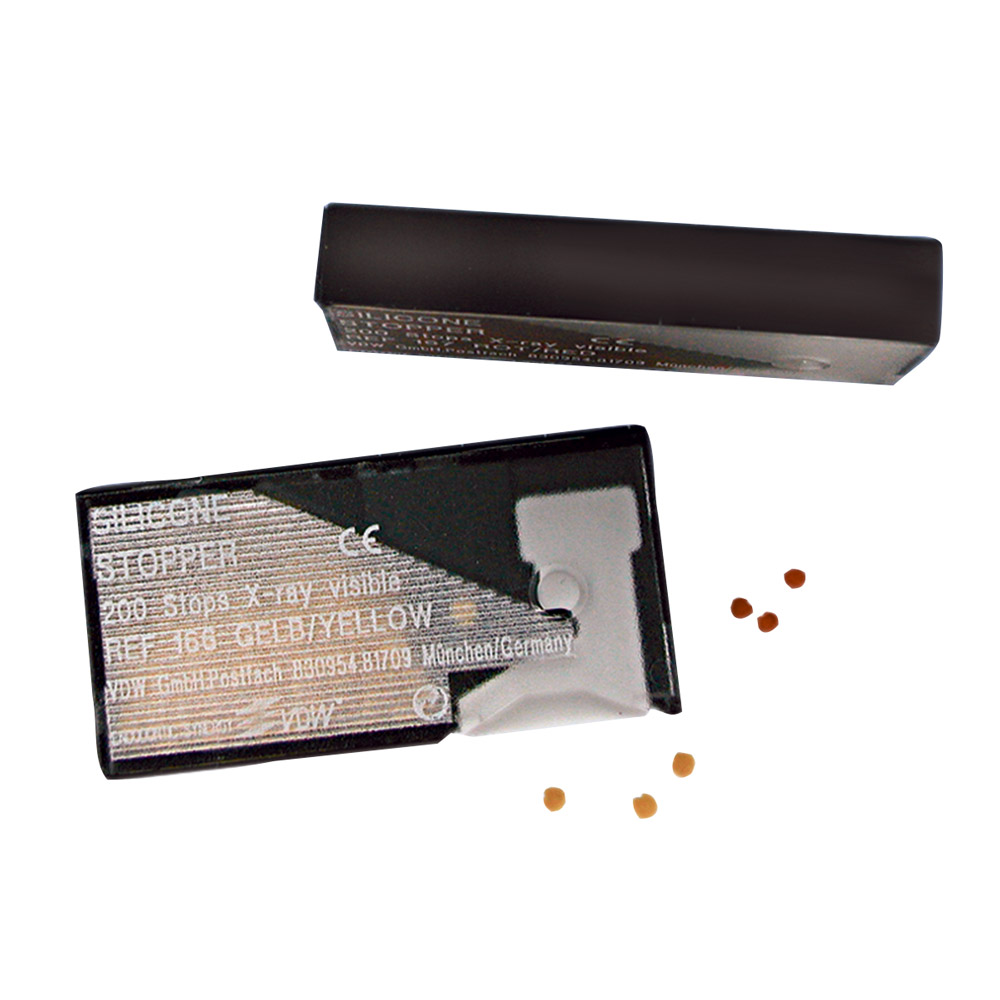Silikon-Stopper-Spender schwarz, 200 Stück