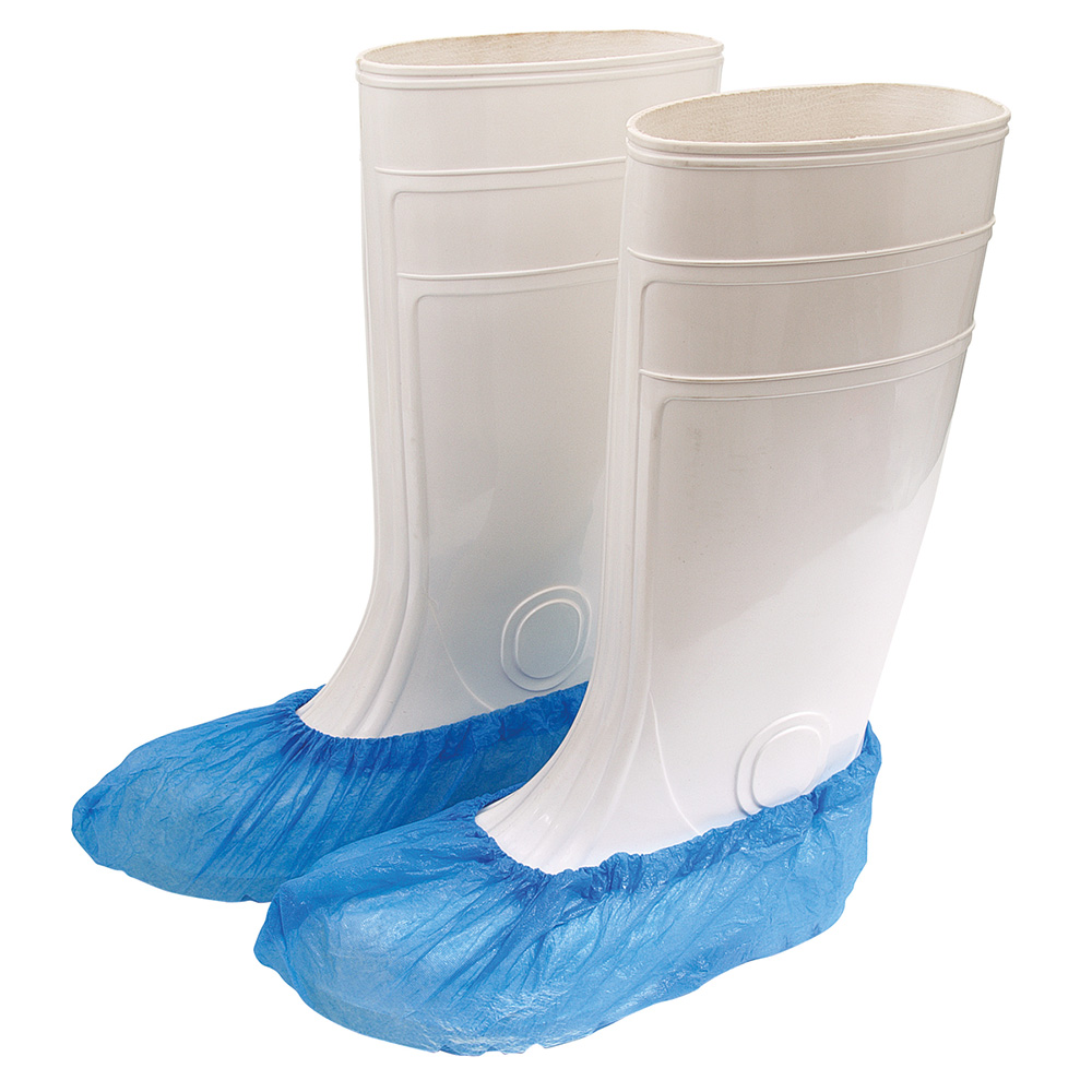 Surchaussures CPE bleues 35 microns, 2000 pièces