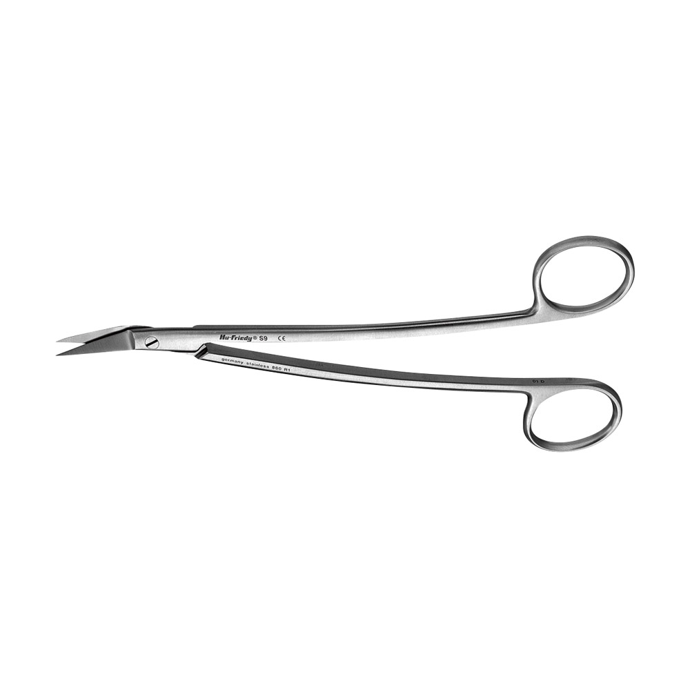 Ciseaux Dean 16,5 cm, doublement courbés, dentelés, pièce