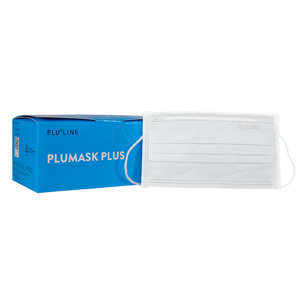 Plumask Plus masque buccal blanc, 50 pièces